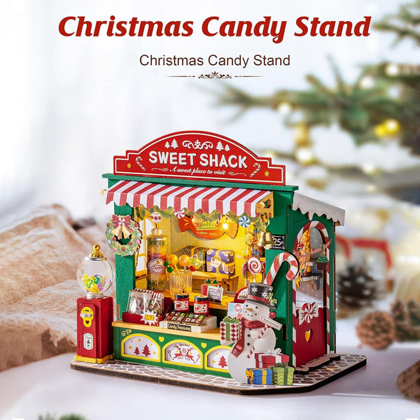 Christmas Candy Stand-DIY Miniature Kit-Christmas Gift